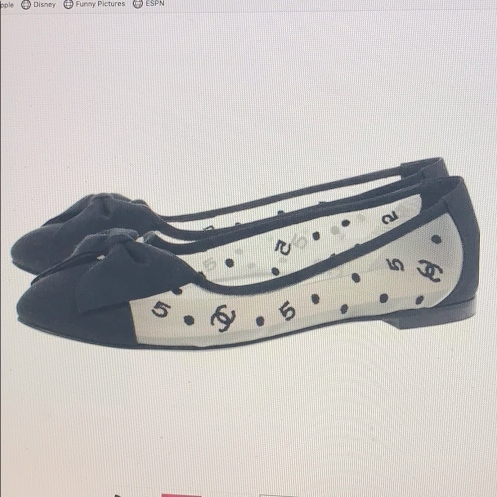 Chanel Mesh CC Logo flats